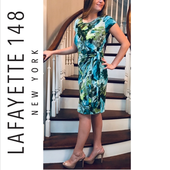 Lafayette 148 New York Dresses & Skirts - LAFAYETTE 148 Twist Midi Dress SZ 8